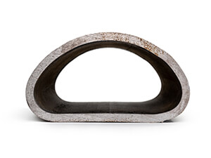 Mild Steel Oval Plate 168 x 49 x 15mm Thick 